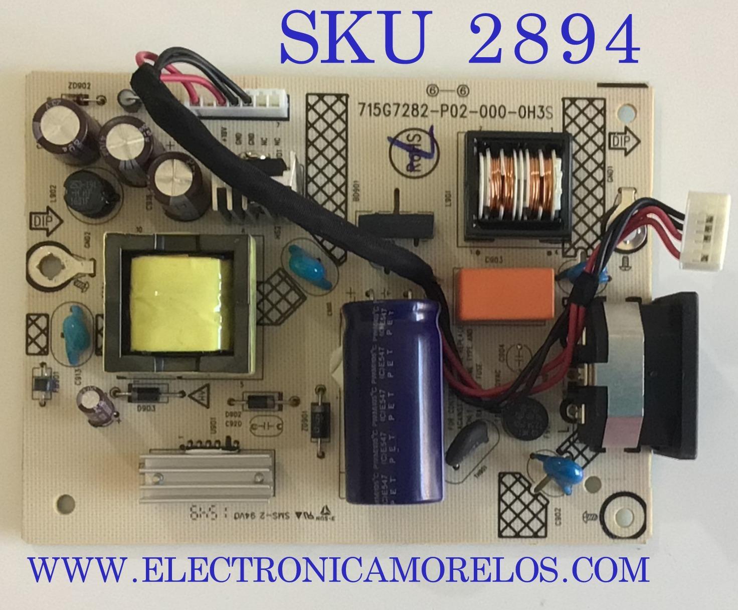 FUENTE PARA HP / NUMERO DE PARTE ADPCF1903AA5 / 715G7282-P01-000-0H3S / 61EB0040LA0911 / PANEL LTM215HL01 / MODELO E222